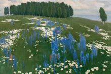 Paul Raud Field of flowers oil painting picture